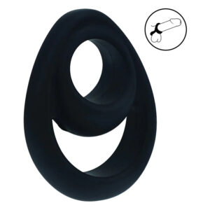 Levelz - Double Ergo Silicone Cockring - Black