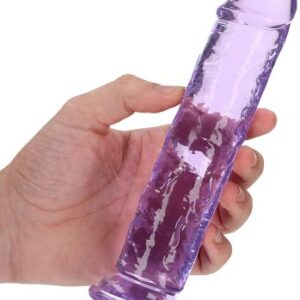 Crystal Clear dildo 18 cm, Purple