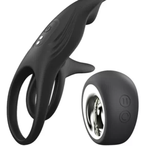 Duet Pulse C-ring With Remote Penisring med vibrator