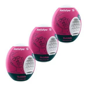 Satisfyer Masturbator Egg Bubble 3-pack Runkägg