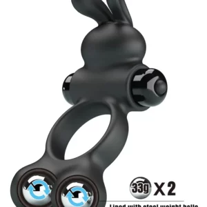 Vibrating Penis Ring With Steel Balls Penisring med vibrator