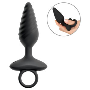 Anos - Flexible Butt Plug Twisted Design With Vibrations