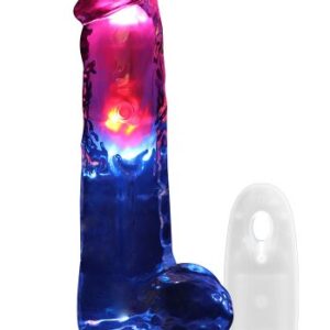 Realrock LED Vibrating Straight Cock with Balls 20 cm
