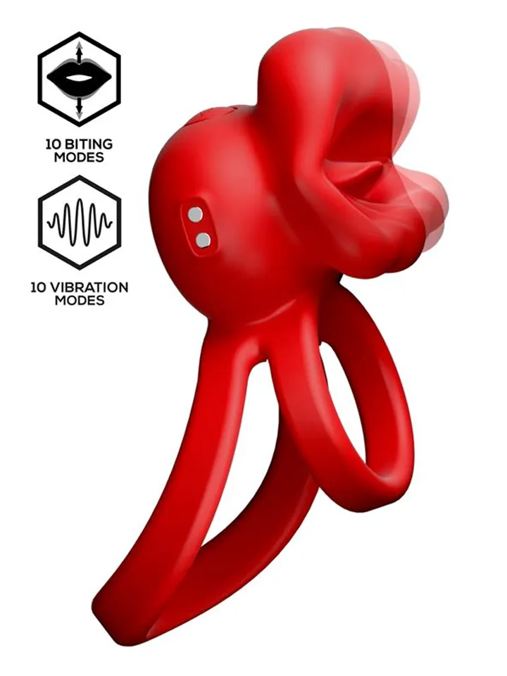 Bittey Cock Ring With Vibration & Biting