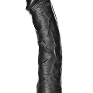 RealRock: Curved Realistic Dildo, 23 cm, svart