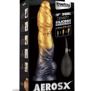 Density Inflatable Dildo Yellow/Blue 25 cm Uppblåsbar dildo