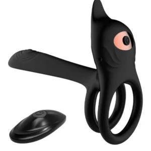 Double Vibrating 10 Functions Ring With Remote Penisring med vibrator