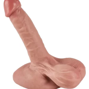Dual Density Dildo With Balls 18 cm Realistisk dildo