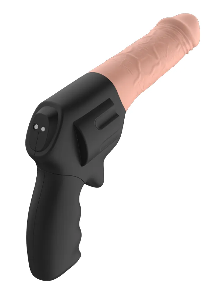 PowerShot Vibrating & Thrusting Dildo Dildo med vibrator