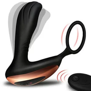 Prostate Massager With Penis Ring Prostatavibrator med penisring