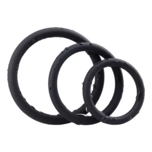 Silicone Ring Set Black 3-pack