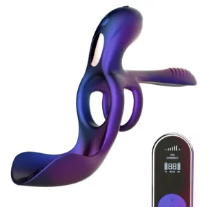 Zenith Cock Ring With Glans & Perineum Stimulator Penisring med vibrator
