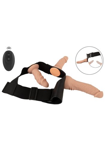 Strap-On Set, Harness with Vibrator and plugs