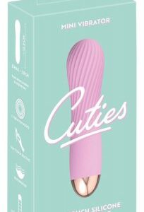 Rosa mini vibrator Cuties med Soft Touch-yta och räfflad struktur