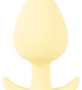 Gul mini buttplug Cuties i mjukt silikon med smal spets och flexibel form