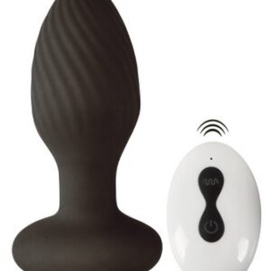 ANOS RC roterande buttplug i silikon med spiralformad struktur
