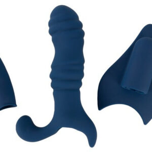 Bulletvibrator-set med kraftfull vibrator och fem variabla silikontillbehör