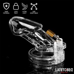 LateToBed transparent penisbur med genomskinlig design för kyskhet och kontroll
