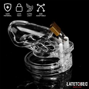 Transparent chastity cage Clear — diskret penisbur för BDSM-lekar