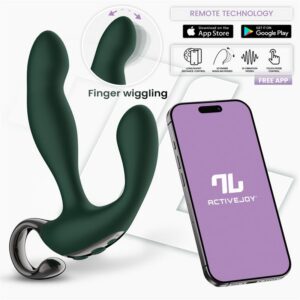 Greeny prostatavibrator i mörk grön silikon med flexibel spets