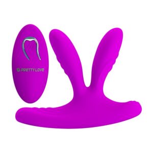 Dubbel vibrator Pretty Love Magic Finger Double med två armar för G-punkt och analstimulans