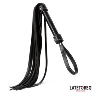 Premium Flogger 77 cm BDSM-piska med greppvänligt handtag och långa remmar.