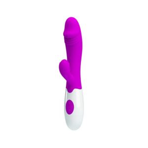 Snappy Purple rabbitvibrator i supersoft silikon med böjd G-punktsstimulator och flexibel klitorisarm