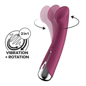 Satisfyer Spinning G-Spot, roterande G-punktsvibrator med vinkla topp