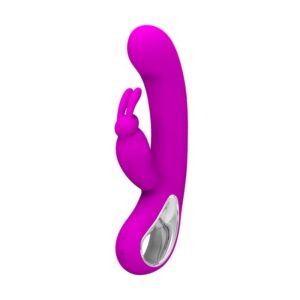 Webb rabbitvibrator i lila – ergonomisk dubbelmotorvibratos för G-punkt