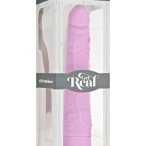 Realistisk Slim Vibrator i hudliknande material med mjuk struktur