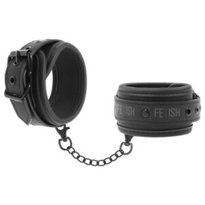Rejäla handbojor Fetish Handcuffs i veganskt läder med neoprenvaddering