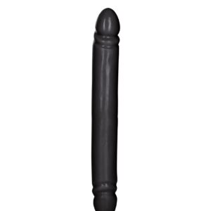 Realistisk svart dubbel dildo 30 cm i flexibel PVC