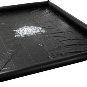 Plastlakan för massage med uppblåsbara kanter, utfört i hållbar plast