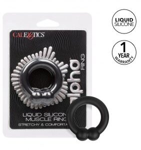 Alpha Liquid penisring i flexibelt liquid silikon med pärldesign