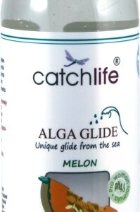Alga glide melon vattenbaserat glidmedel i genomskinlig flaska med melon-etikett