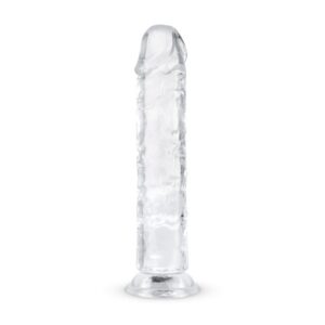 Transparent jellydildo 20 cm i följsam jelly med realistisk ollonform