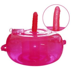 Ecstacy lounge uppblåsbar hoppsex med vibrerande jelly-stav och två handtag