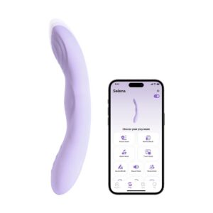 Appstyrd G-punktsvibrator Selena med värmefunktion i lavenderfärg
