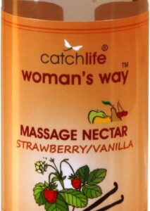 Värmande massageolja Massage nectar smaksatt jordgubb vanilj