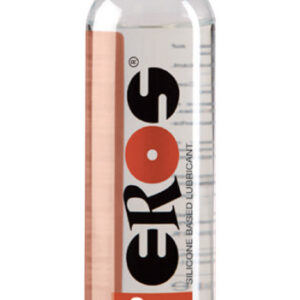 Eros Silicone Silk 500 ml silikonbaserat glidmedel i genomskinlig flaska