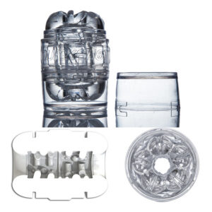 Transparent Quickshot Clear masturbator gjord av SuperSkin-material