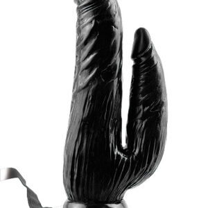 Dual penetrator vibrator med två stavar i hudvänligt TPR-material med separat vibrationskontroll