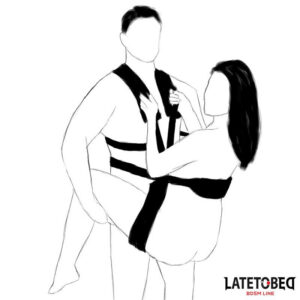Latetobed Shoulder Swingstrap BDSM-sele med justerbara remmar för axlar och rygg
