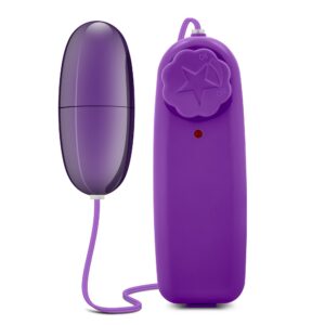 Lila vibratorägg med extern sladdad styrningsenhet för multispeed-vibrationer