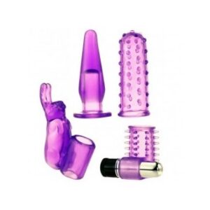 Play Couples Kit — 5-delat parset innehålande fingervibrator, penisring, analplugg, vibrator och fingeröverdrag
