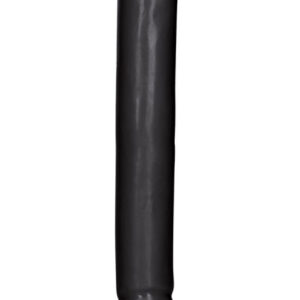 Svart dubbeldildo Double header 30 cm i ftalatfritt PVC med flexibel design