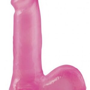 Basix princess dong med sugpropp, flexibel PVC-dildo med realistiska detaljer