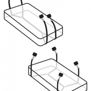 Bondage bed strap set med fyra bojor för sängbindning
