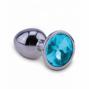 Glatt buttplug Ocean S med diamantsmycke i botten