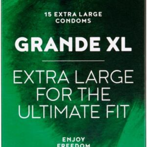 Grande XL 15-pack kondomer i större format för bättre passform